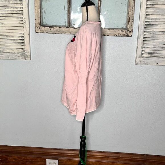 Tommy Hilfiger Womens Knitted Ivy Sweater Heart Patch V-Neck Pink Size 1X NWT - Picture 4 of 10